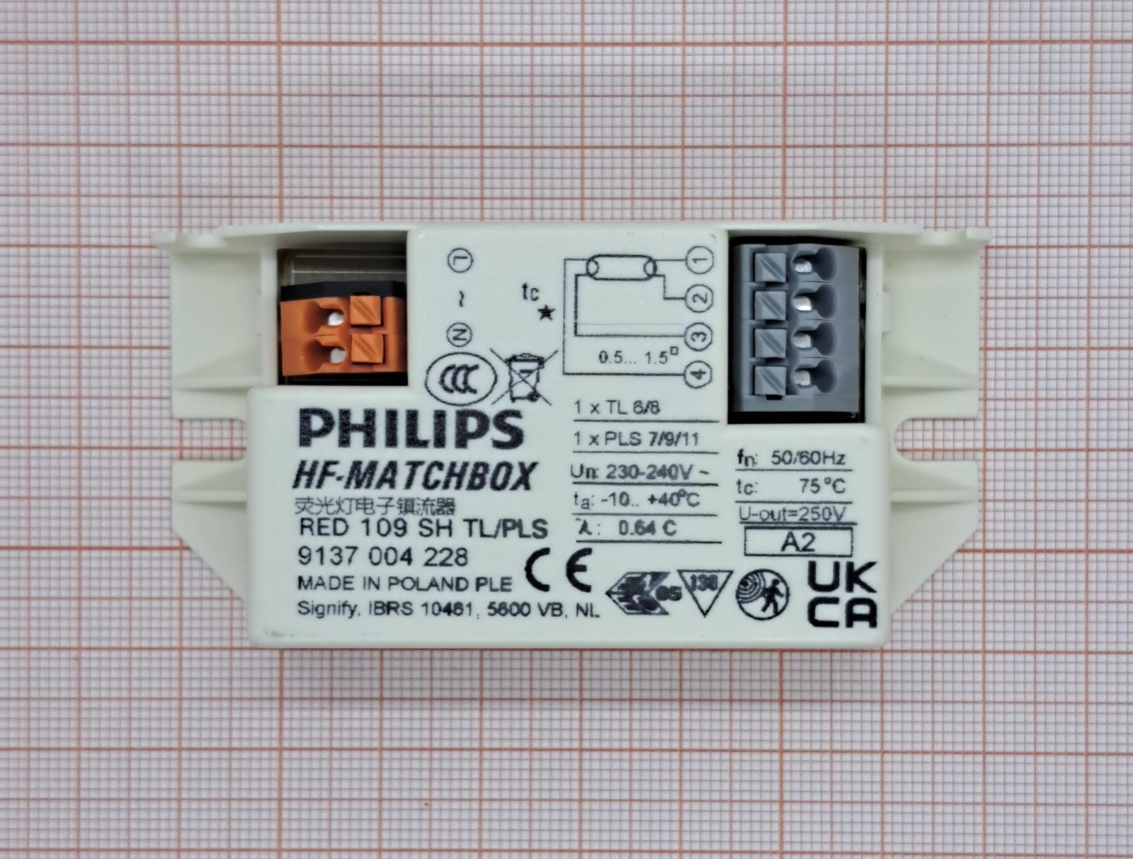 Электронный балласт HF-M RED 109 SH TL/PL-S 230-240V PHILIPS