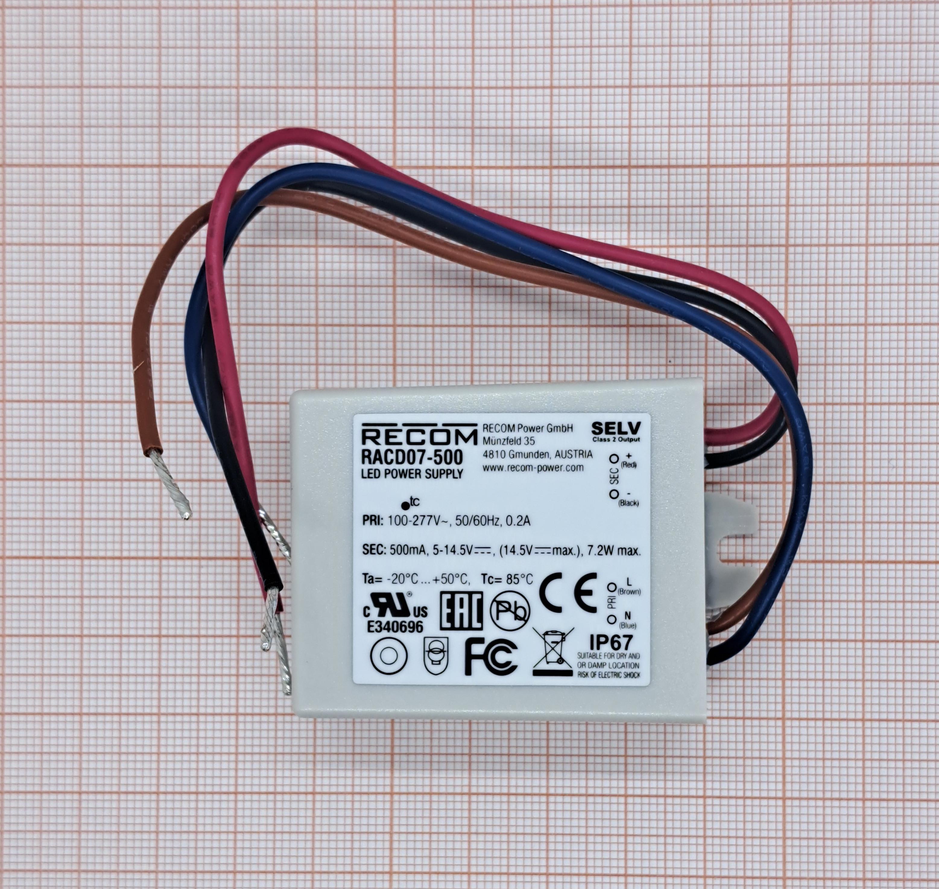 Блок питания импульсный RACD07-500 RECOM