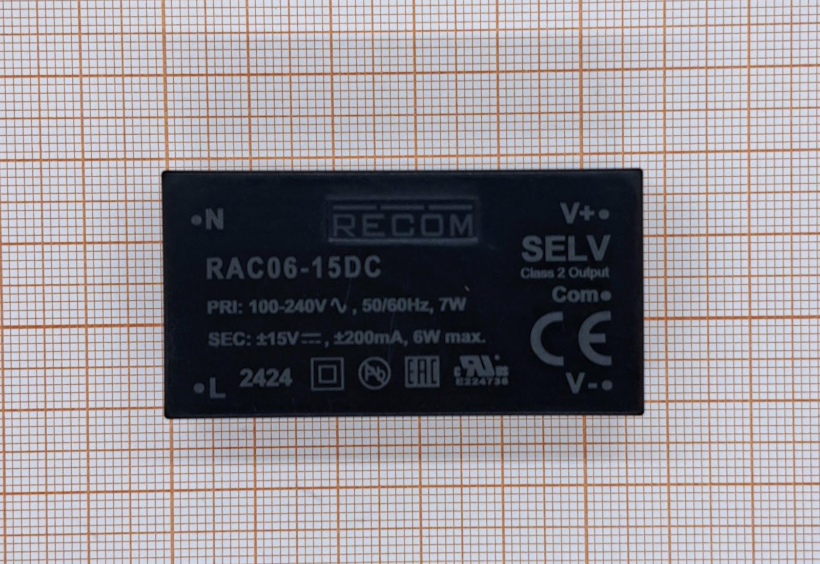 Преобразователь AC/DC RAC06-15DC RECOM