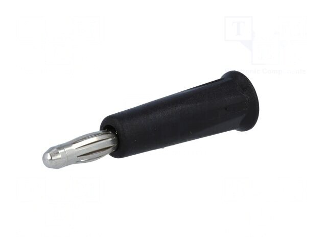 1010-I-N, Plug; 4mm banana; 24A; 30VAC; 60VDC; black; non-insulated; on cable
