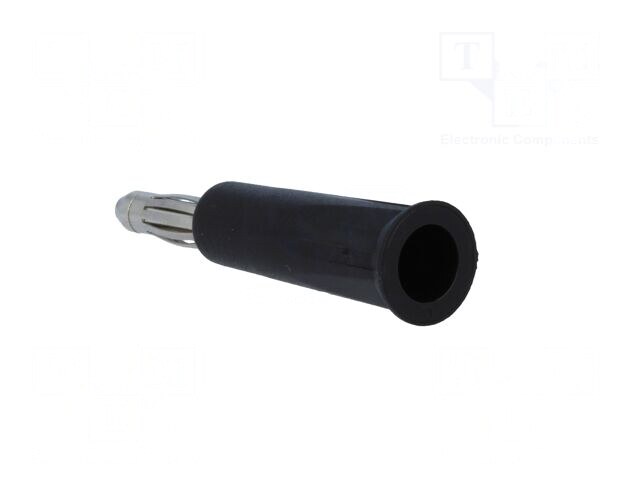 1010-I-N, Plug; 4mm banana; 24A; 30VAC; 60VDC; black; non-insulated; on cable