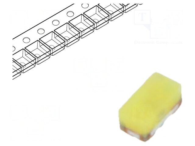 FYLS-0402CUWC75, LED; SMD; 0402; белый; 450÷600(тип)-750мкд; 7500K; 130°; 20мА
