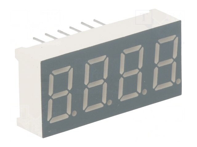 FYQ-3641BUHR-21, Дисплей: LED; 7-сегментный; 9,2мм; 0,36"; II.зн: 4; красный; анод