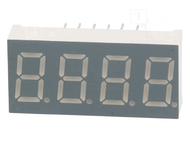 FYQ-3641BUHR-21, Дисплей: LED; 7-сегментный; 9,2мм; 0,36"; II.зн: 4; красный; анод