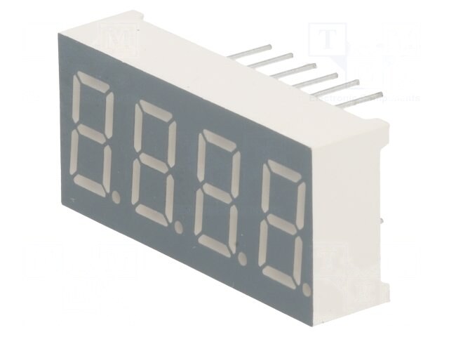 FYQ-3641BUHR-21, Дисплей: LED; 7-сегментный; 9,2мм; 0,36"; II.зн: 4; красный; анод