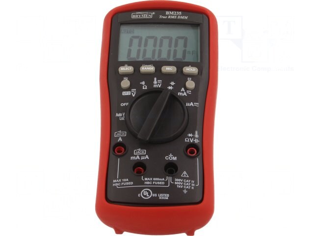 BM235, Цифровой мультиметр; LCD; (6000); 5x/с; ВAC: 6В,60В,600В,1кВ