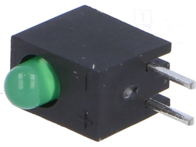 L-934CB/1GD, LED; в корпусе; зеленый; 3мм; Кол-во диод: 1; 20мА; 60°; 2,2÷2,5В