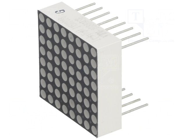KWM-20881ASB, Дисплей: LED; матрица; 8x8; красный; 3÷4,5мкд; анод; 20x20мм