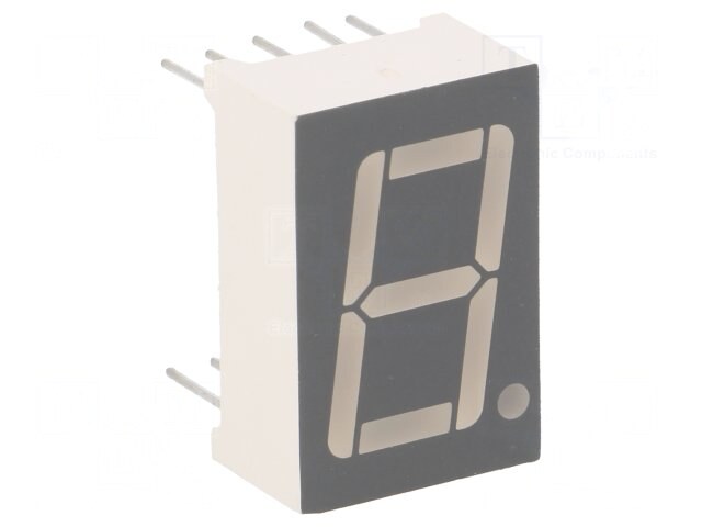 FYS-5611BUHR-21, Дисплей: LED; 7-сегментный; 14,2мм; 0,56"; II.зн: 1; красный; анод