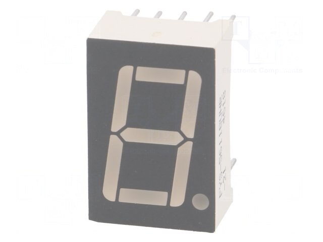 FYS-5611BUHR-21, Дисплей: LED; 7-сегментный; 14,2мм; 0,56"; II.зн: 1; красный; анод