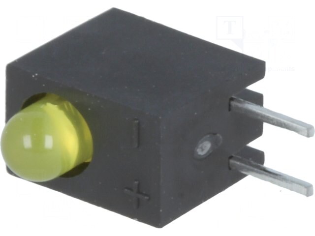 L-710A8CB/1YD, LED; в корпусе; желтый; 3мм; Кол-во диод: 1; 20мА; 40°; 2,1÷2,5В