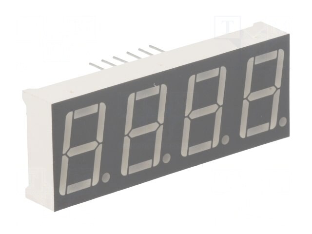 FYQ-5641AUHR-21, Дисплей: LED; 7-сегментный; 14,2мм; 0,56"; II.зн: 4; красный; катод