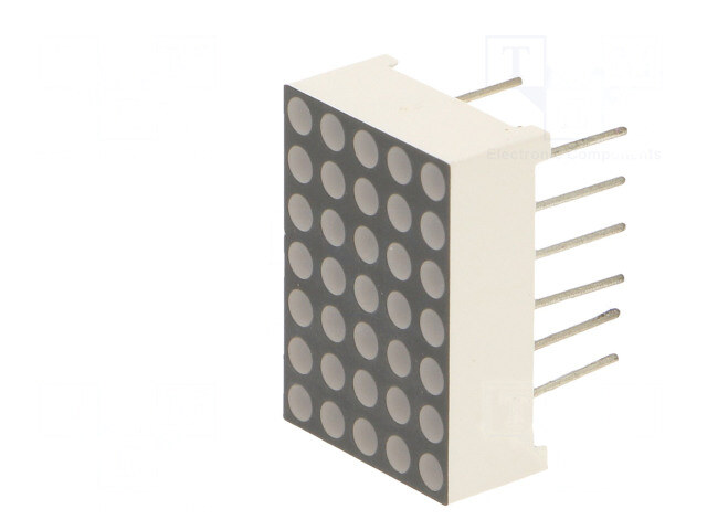 FYM-7571BPG-21-DW, Дисплей: LED; матрица; 5x7; зеленый; 260÷310мкд; 12,7x17,8x6,3мм