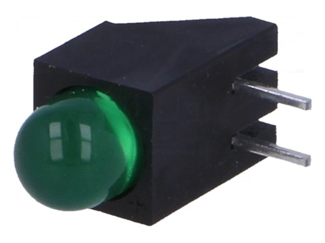 L-1503CB/1GD, LED; в корпусе; зеленый; 5мм; Кол-во диод: 1; 20мА; 60°; 2,2÷2,5В