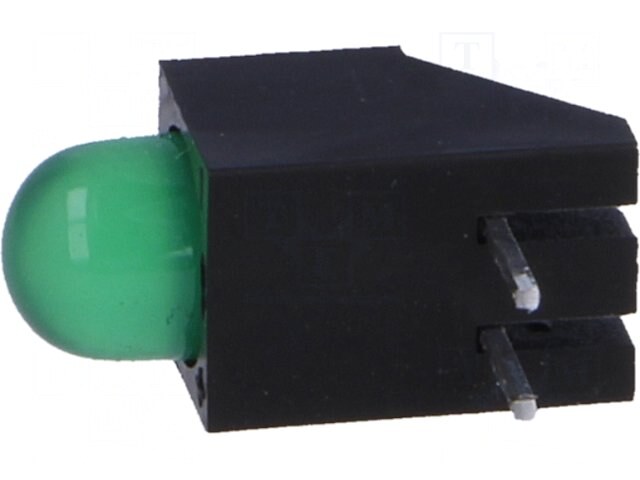 L-1503CB/1GD, LED; в корпусе; зеленый; 5мм; Кол-во диод: 1; 20мА; 60°; 2,2÷2,5В