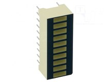 DC-10SURKWA, Дисплей: LED; шкала; красный; 31000÷100000мкд; 25,4x10,16мм