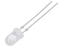 TLCR5100, LED; 5мм; красный; 4,3÷11кд; 18°; Поверхность: выпуклая; 2,1÷2,7В