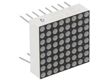 KWM-20881ASB, Дисплей: LED; матрица; 8x8; красный; 3÷4,5мкд; анод; 20x20мм