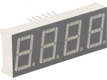 FYQ-5641AUHR-21, Дисплей: LED; 7-сегментный; 14,2мм; 0,56"; II.зн: 4; красный; катод